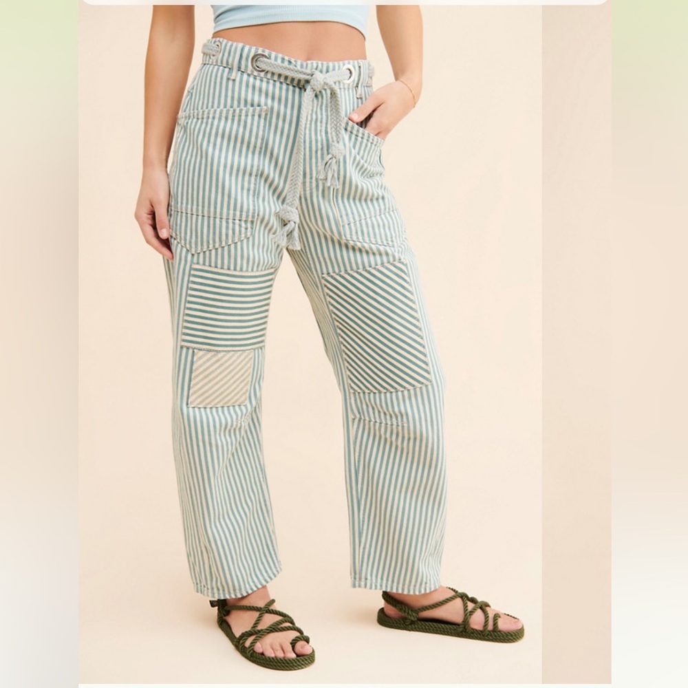Free People We The Free Moxie Railroad Low-Slung Jeans